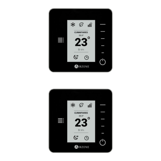 Pack 2 thermostats Airzone noir